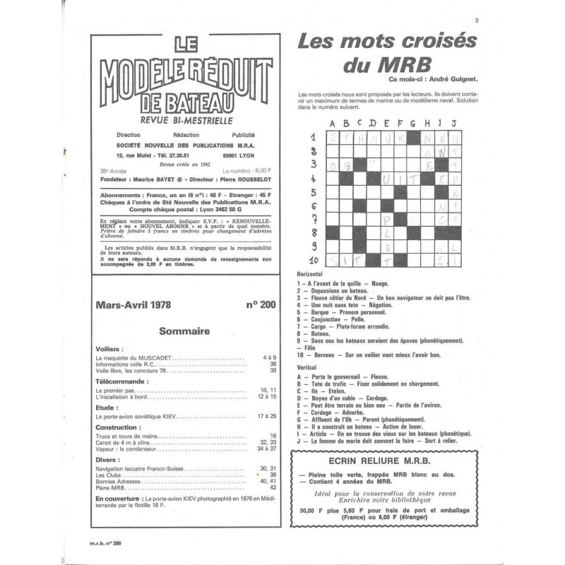 Sommaire Modèle Réduit Bateau 200