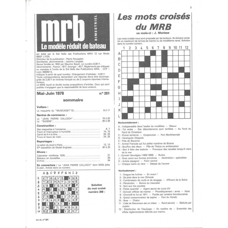 Sommaire Modèle Réduit Bateau 201