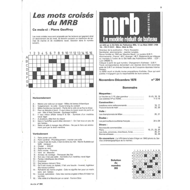 Sommaire Modèle Réduit Bateau 204