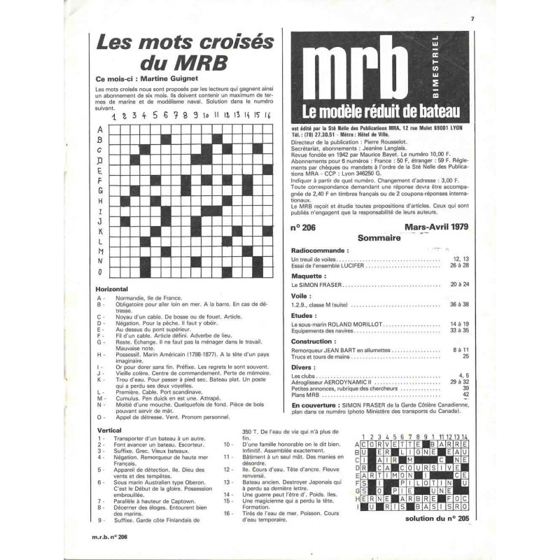Sommaire Modèle Réduit Bateau 206