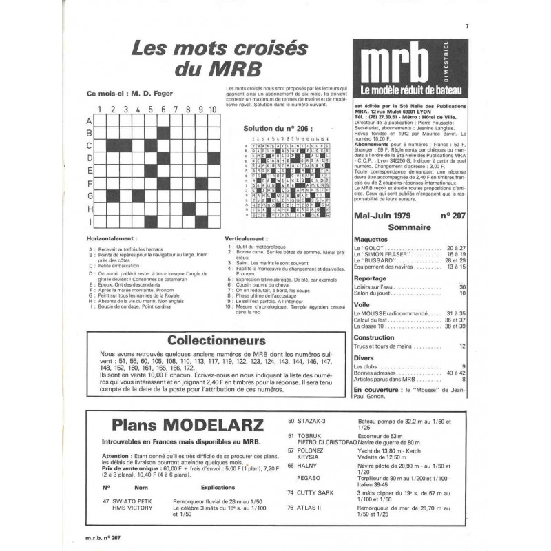 Sommaire Modèle Réduit Bateau 207