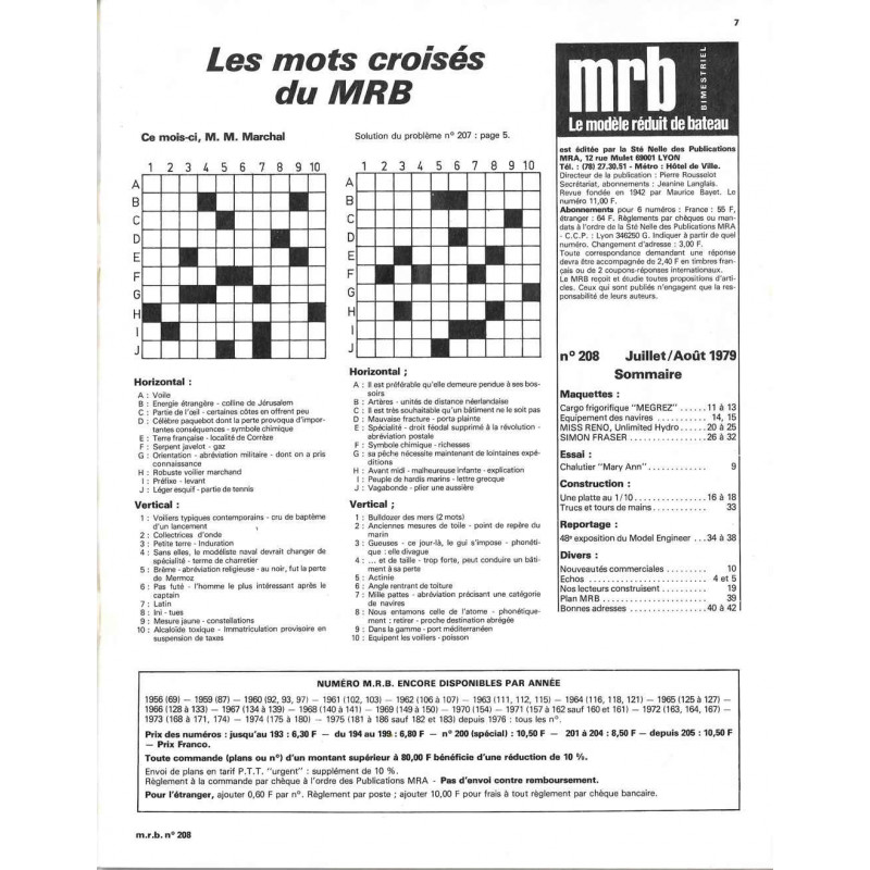 Sommaire Modèle Réduit Bateau 208