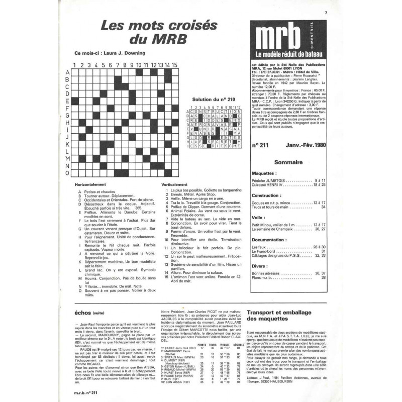 Sommaire Modèle Réduit Bateau 211