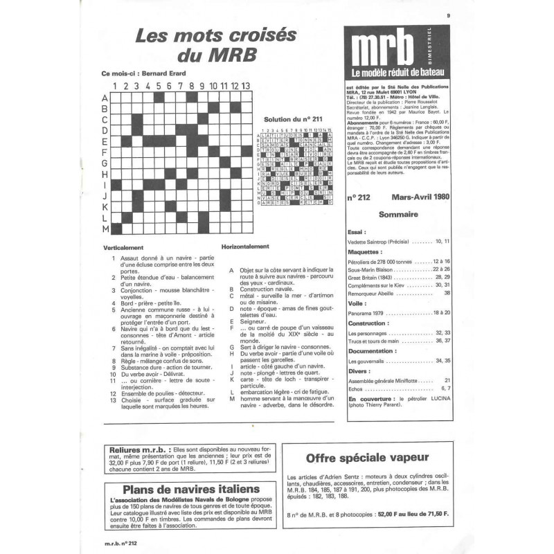 Sommaire Modèle Réduit Bateau 212