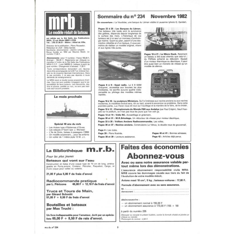 Sommaire Modèle Réduit Bateau 234