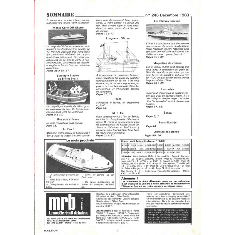 Sommaire Modèle Réduit Bateau 246