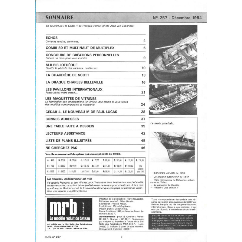 Sommaire Modèle Réduit Bateau 257