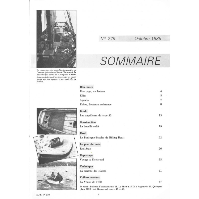 Sommaire Modèle Réduit Bateau 279