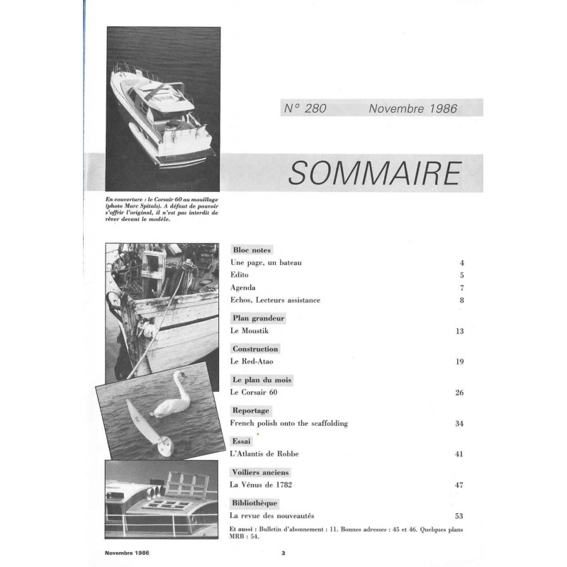 Sommaire Modèle Réduit Bateau 280