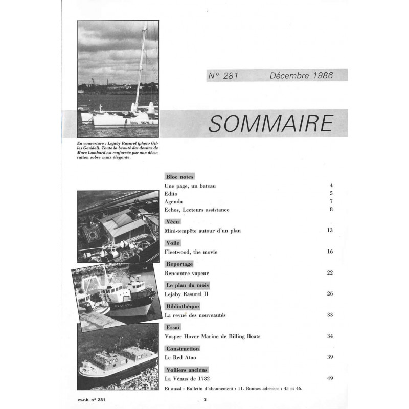 Sommaire Modèle Réduit Bateau 281