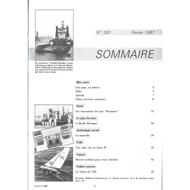Sommaire Modèle Réduit Bateau 283