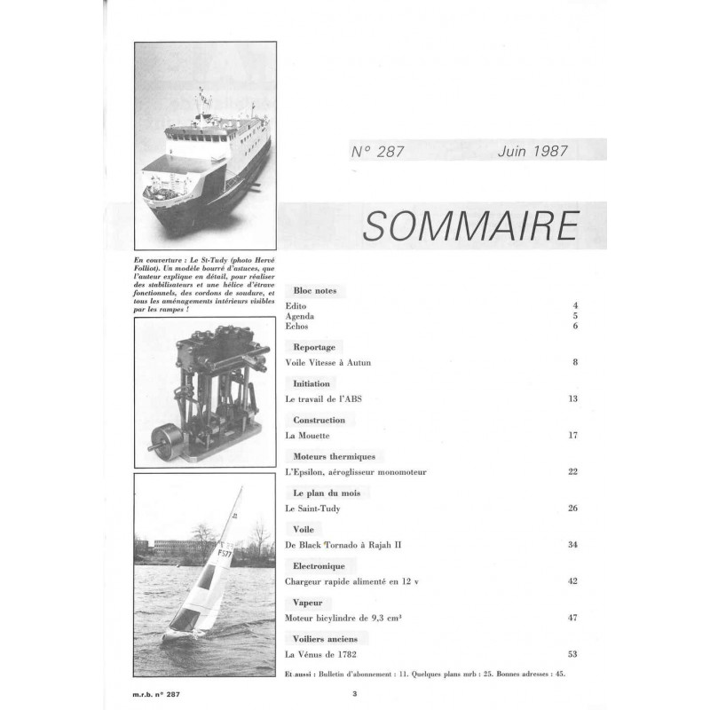 Sommaire Modèle Réduit Bateau 287