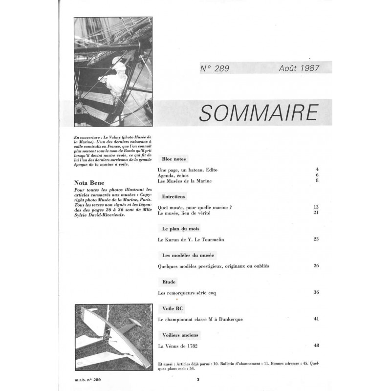 Sommaire Modèle Réduit Bateau 289