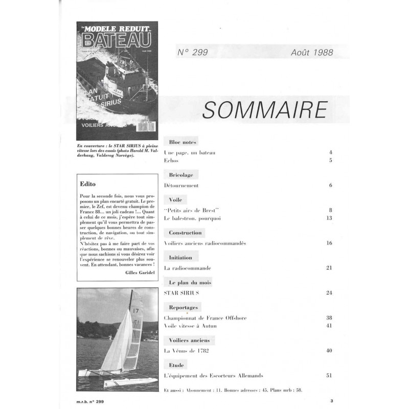 Sommaire Modèle Réduit Bateau 299
