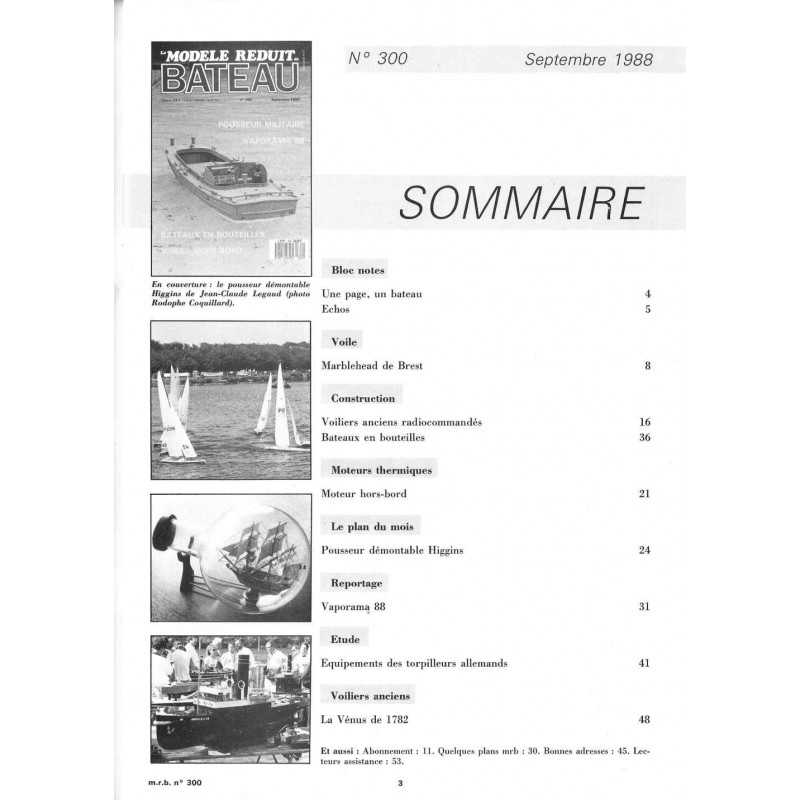 Sommaire Modèle Réduit Bateau 300