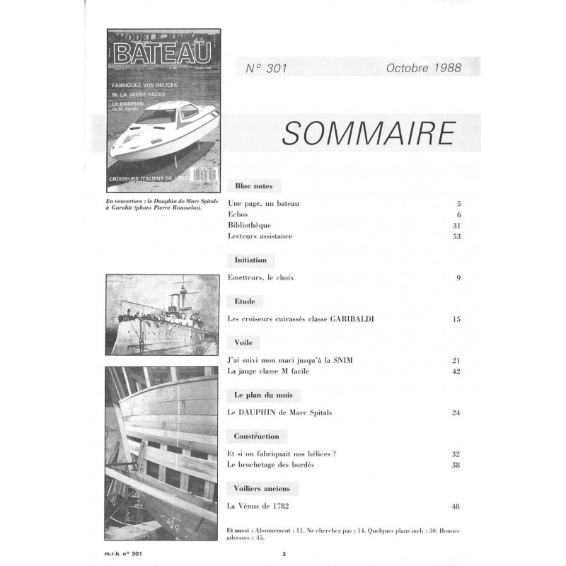 Sommaire Modèle Réduit Bateau 301