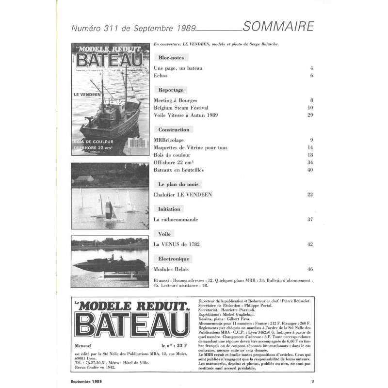 Sommaire Modèle Réduit Bateau 311