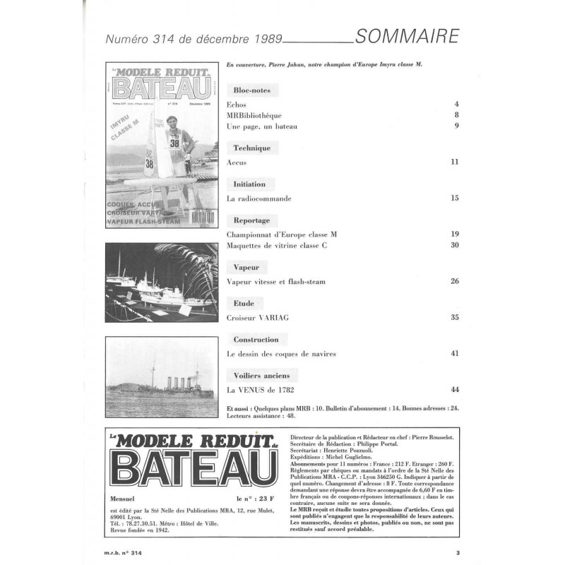 Sommaire Modèle Réduit Bateau 314