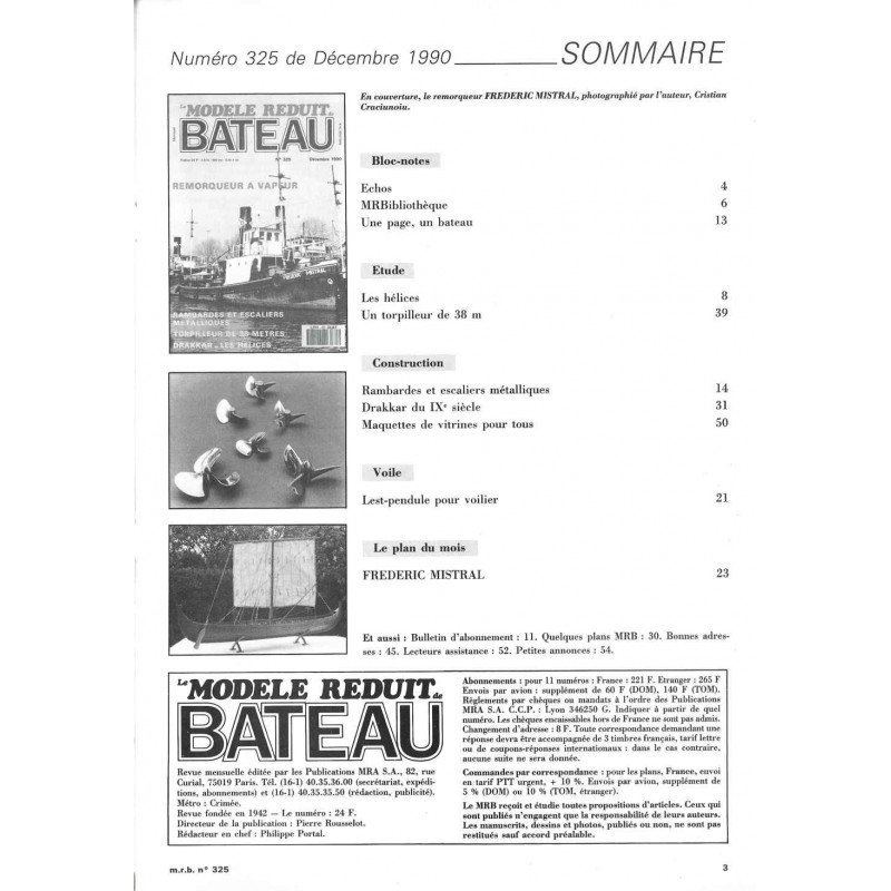 Sommaire Modèle Réduit Bateau 325