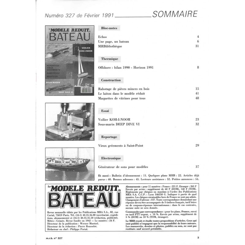 Sommaire Modèle Réduit Bateau 327