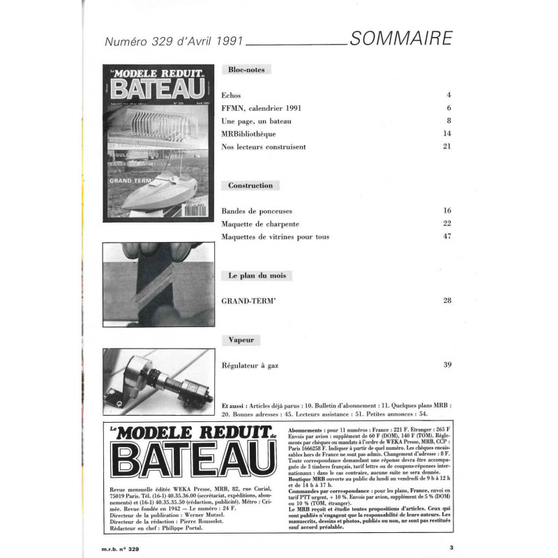 Sommaire Modèle Réduit Bateau 329