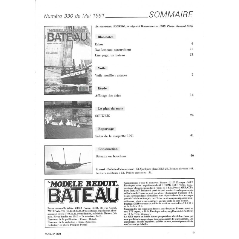 Sommaire Modèle Réduit Bateau 330