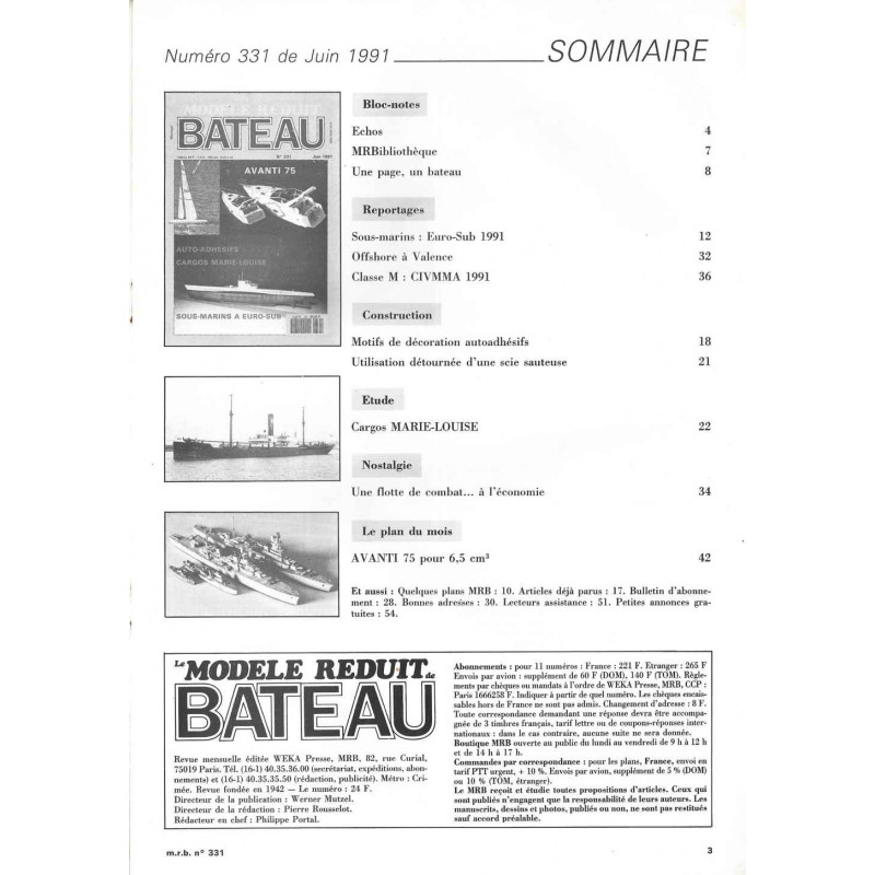 Sommaire Modèle Réduit Bateau 331