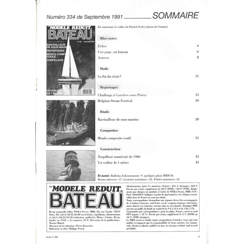 Sommaire Modèle Réduit Bateau 334