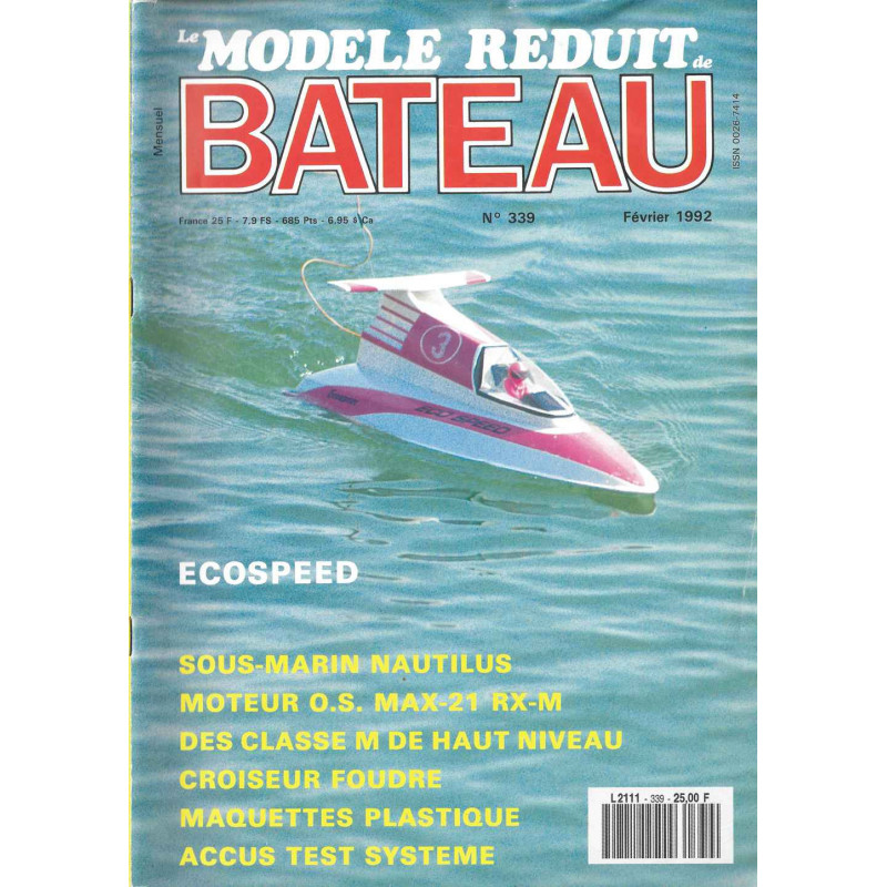 Couverture Modèle Réduit Bateau 339