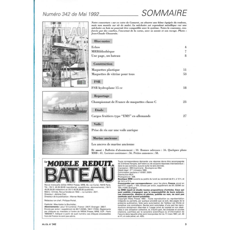 Sommaire Modèle Réduit Bateau 342