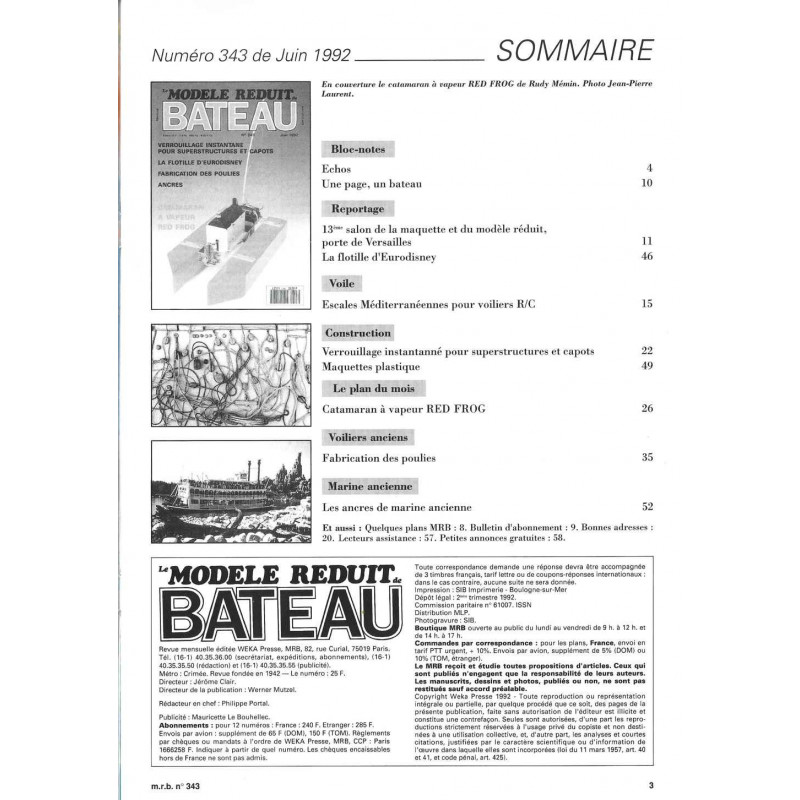 Sommaire Modèle Réduit Bateau 343