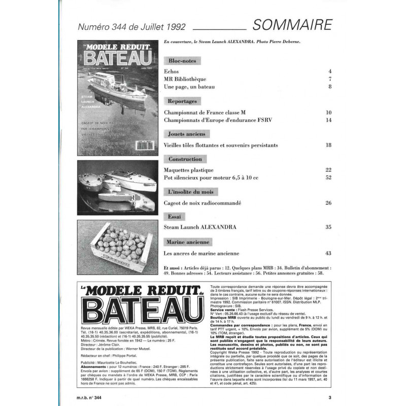 Sommaire Modèle Réduit Bateau 344