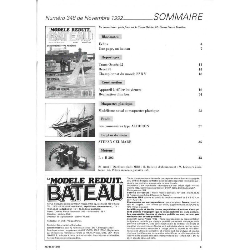 Sommaire Modèle Réduit Bateau 348