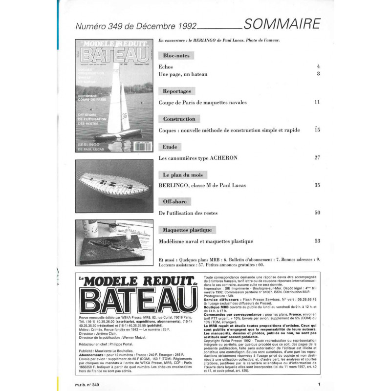 Sommaire Modèle Réduit Bateau 349