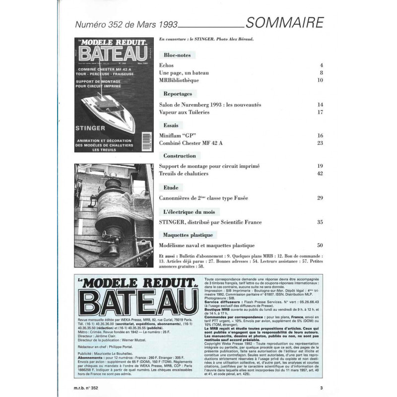 Sommaire Modèle Réduit Bateau 352