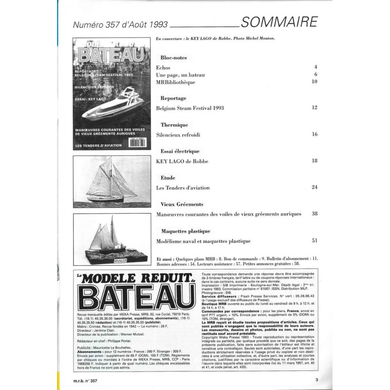 Sommaire Modèle Réduit Bateau 357