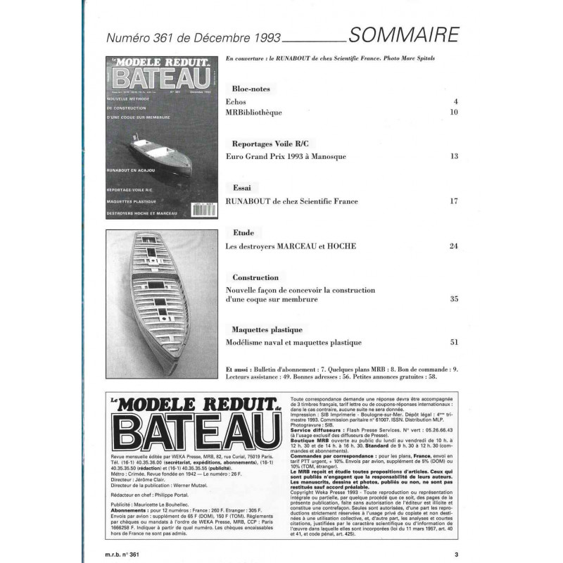 Sommaire Modèle Réduit Bateau 361
