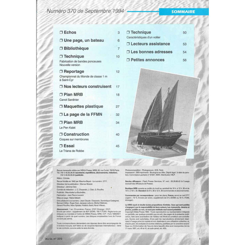 Sommaire Modèle Réduit Bateau 370