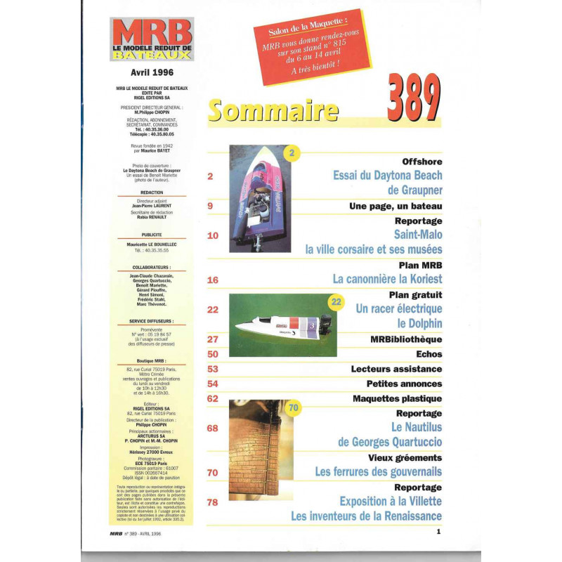 Sommaire Modèle Réduit Bateau 389