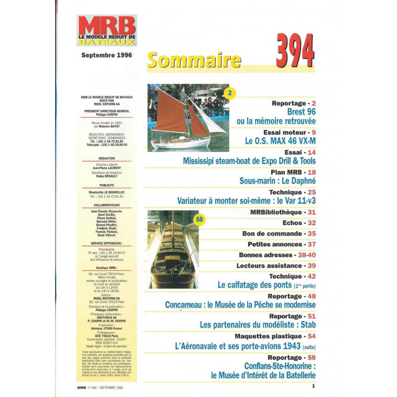 Sommaire Modèle Réduit Bateau 394