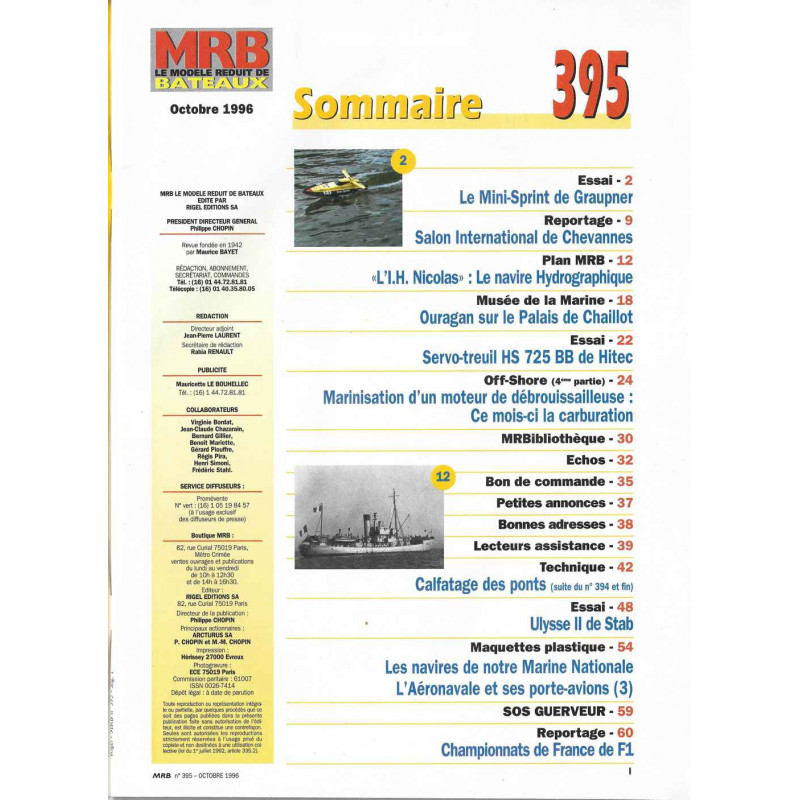 Sommaire Modèle Réduit Bateau 395
