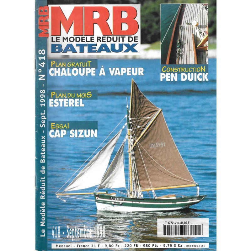 Couverture Modèle Réduit Bateau 418