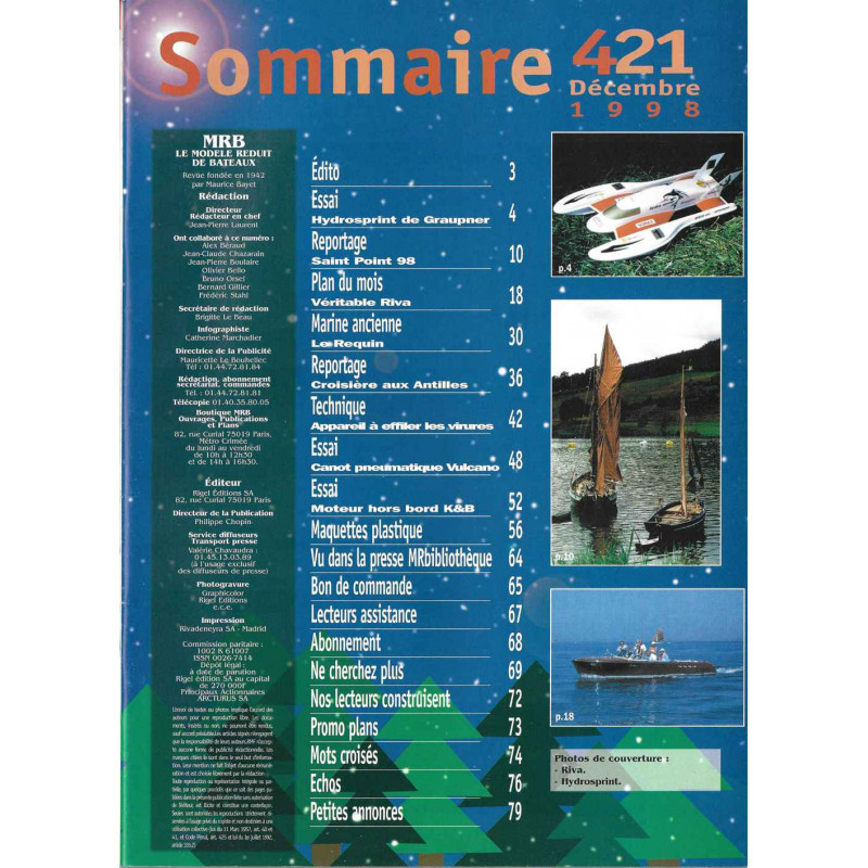Sommaire Modèle Réduit Bateau 421