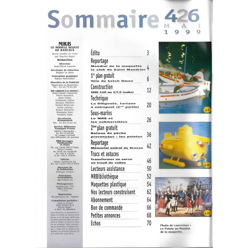 Sommaire Modèle Réduit Bateau 426