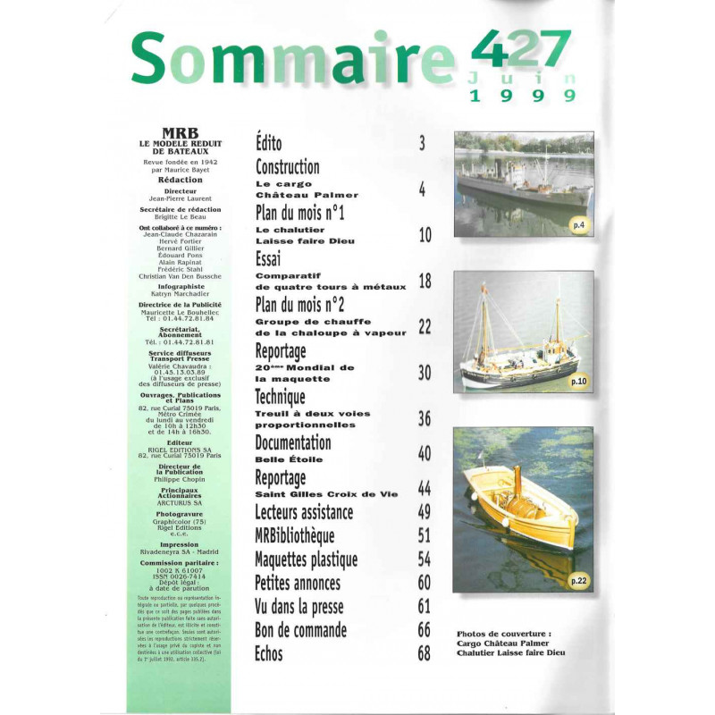 Sommaire Modèle Réduit Bateau 427