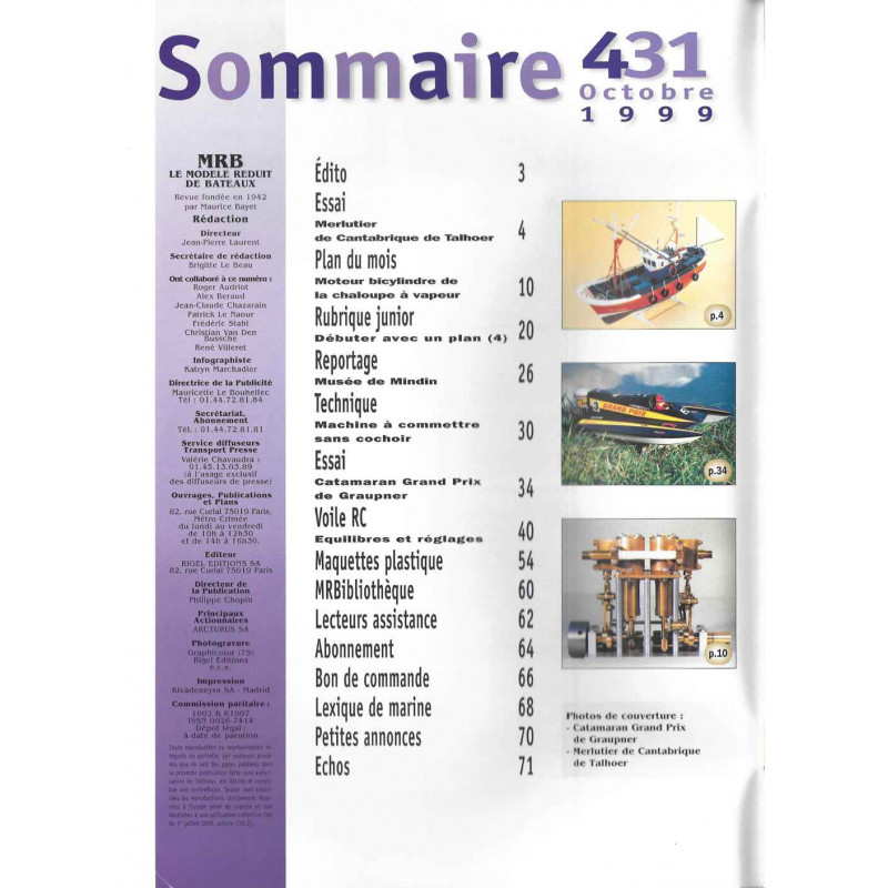Sommaire Modèle Réduit Bateau 431