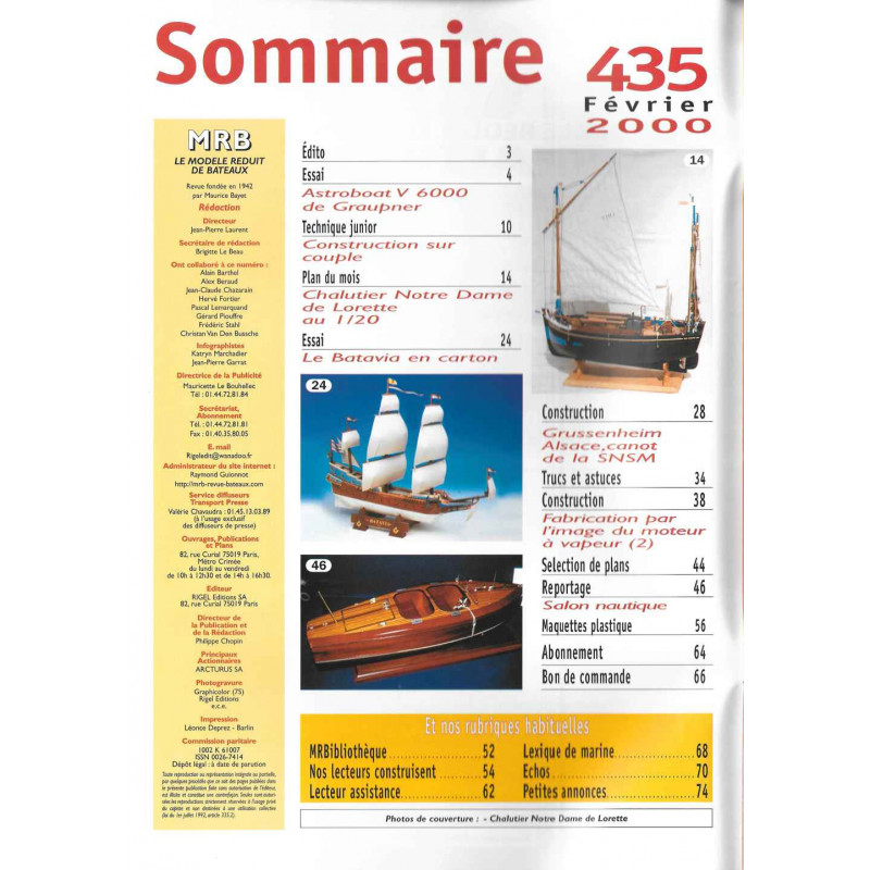 Sommaire Modèle Réduit Bateau 435