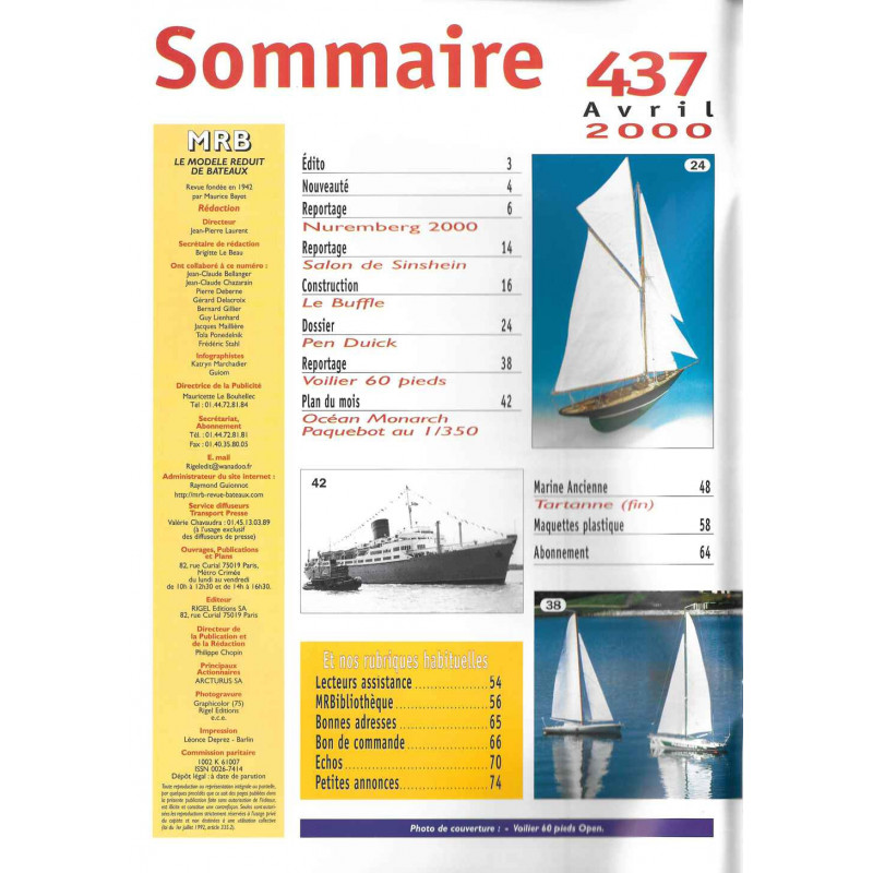 Sommaire Modèle Réduit Bateau 437