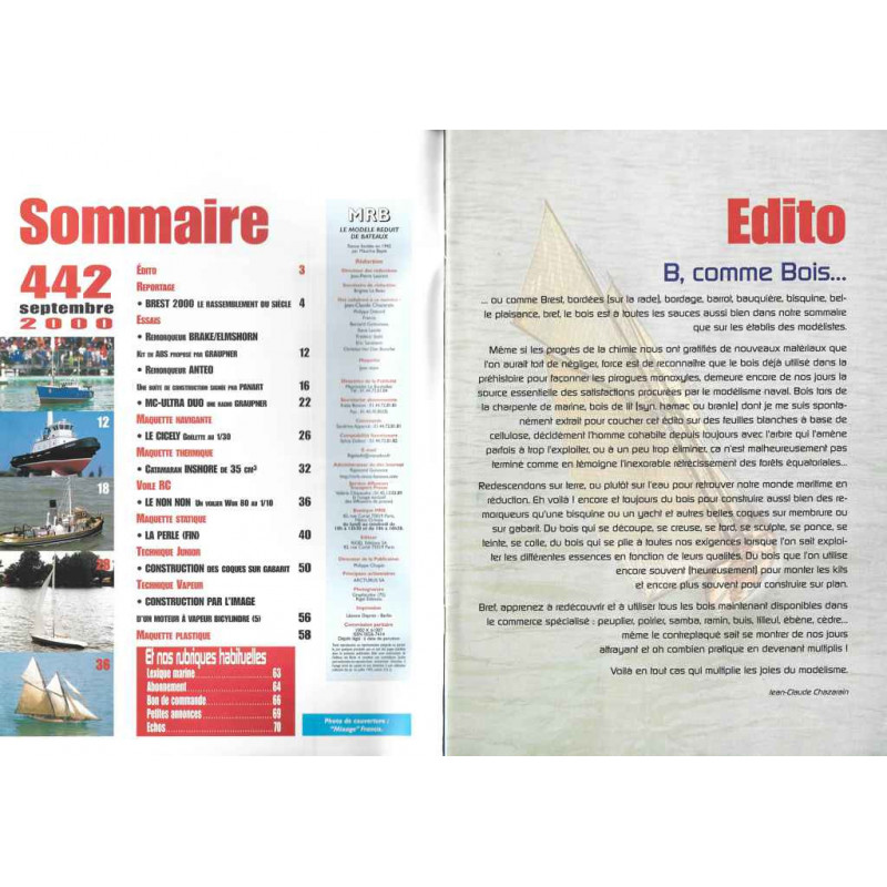 Sommaire Modèle Réduit Bateau 442