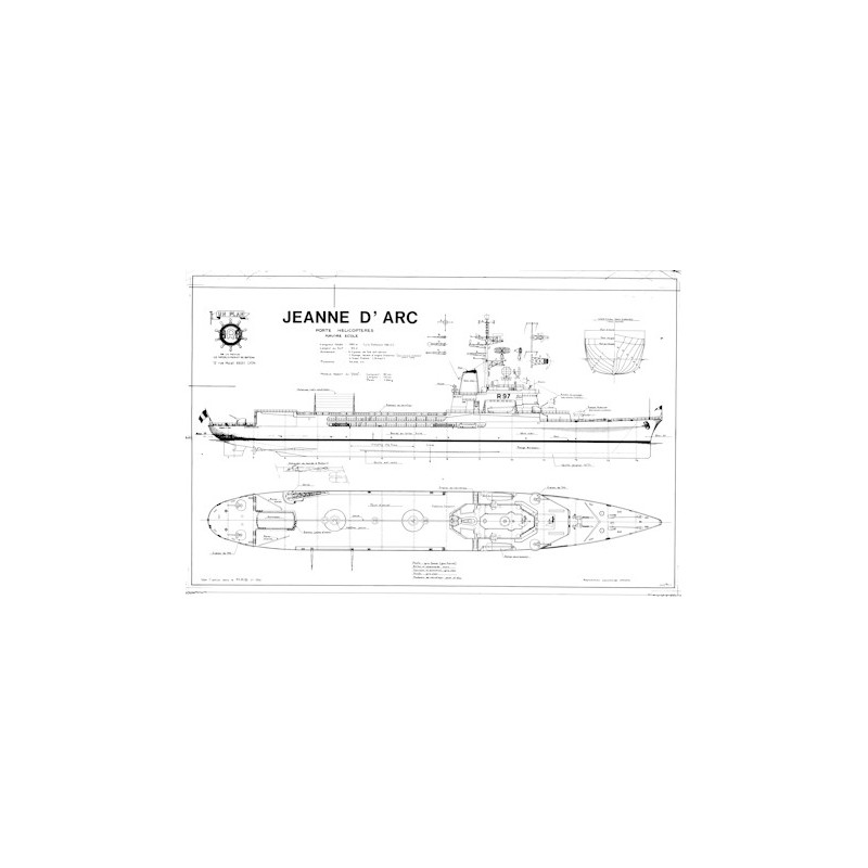 Plan du bateau Jeanne d'Arc.